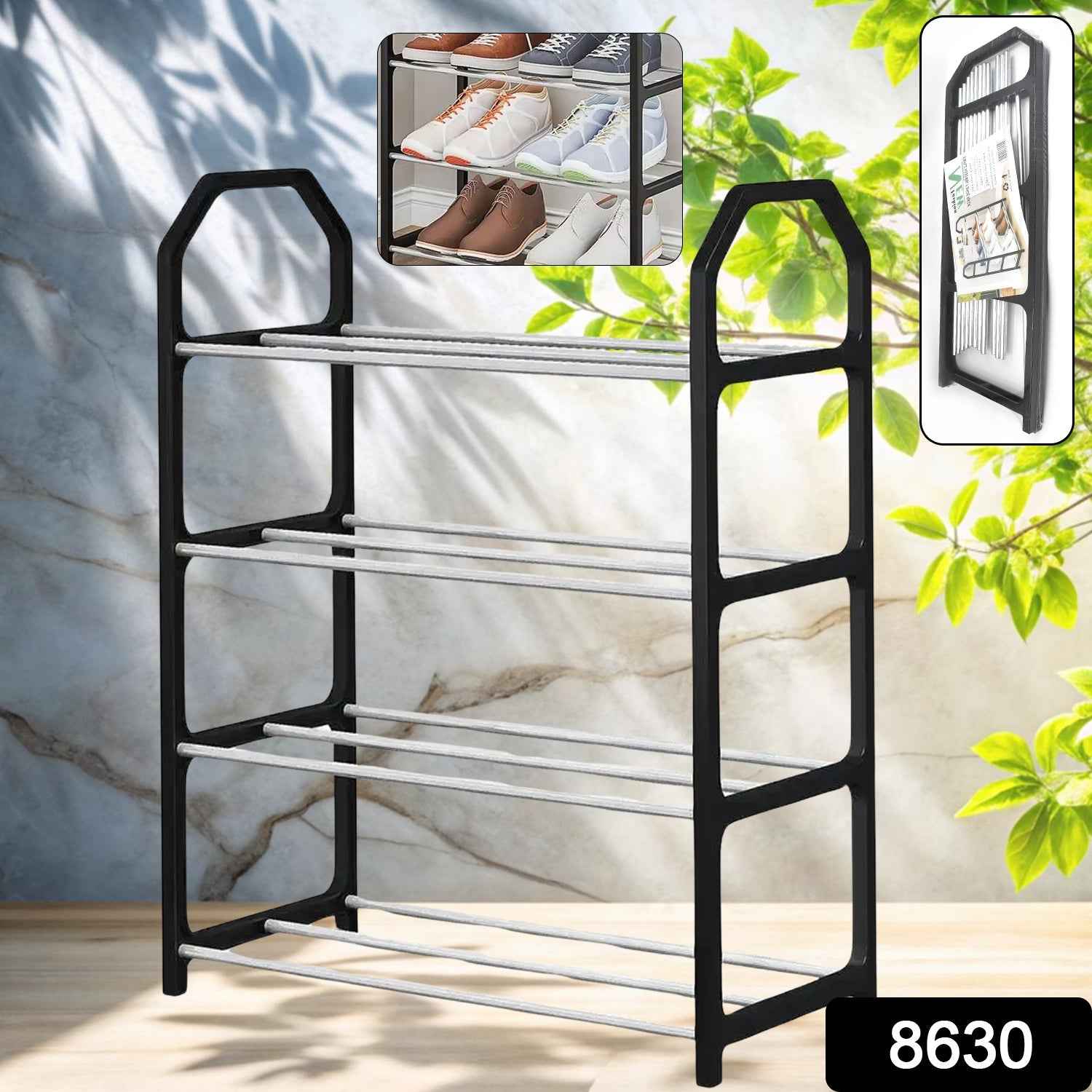 Folding Shoe Rack – 4-Layer Space-Saving Organizer |