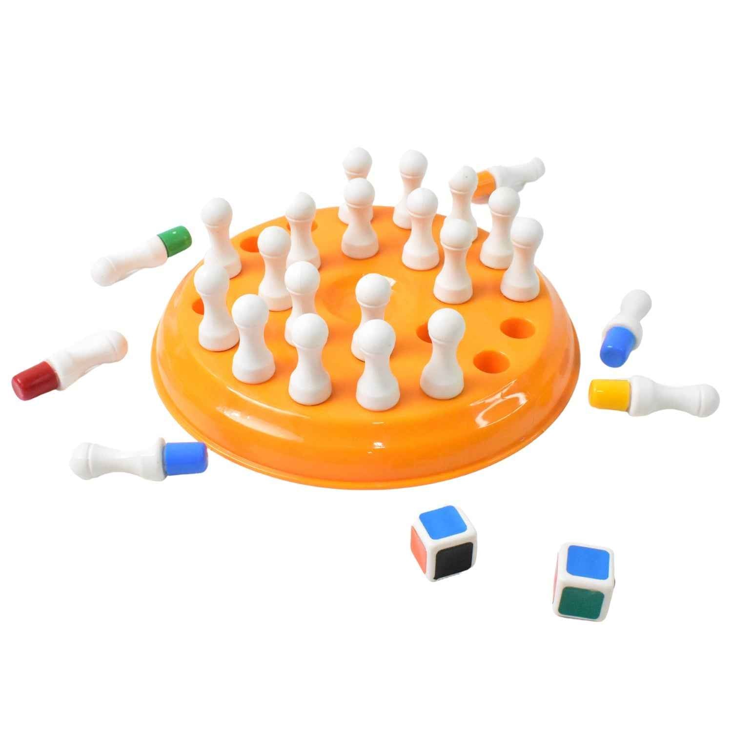 Memory Chess Game – Plastic Brain Teaser with 24 Colorful Pegs
