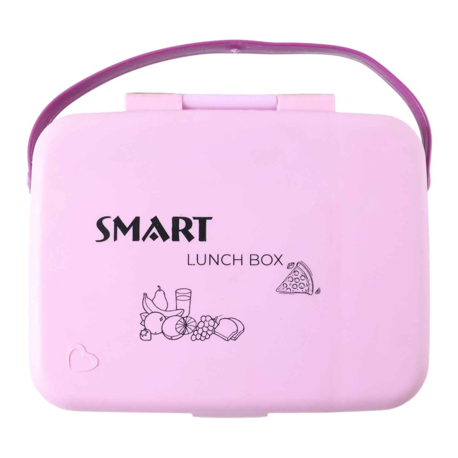 Leak Proof Lunch Box with 3 Compartments and Spoon Set