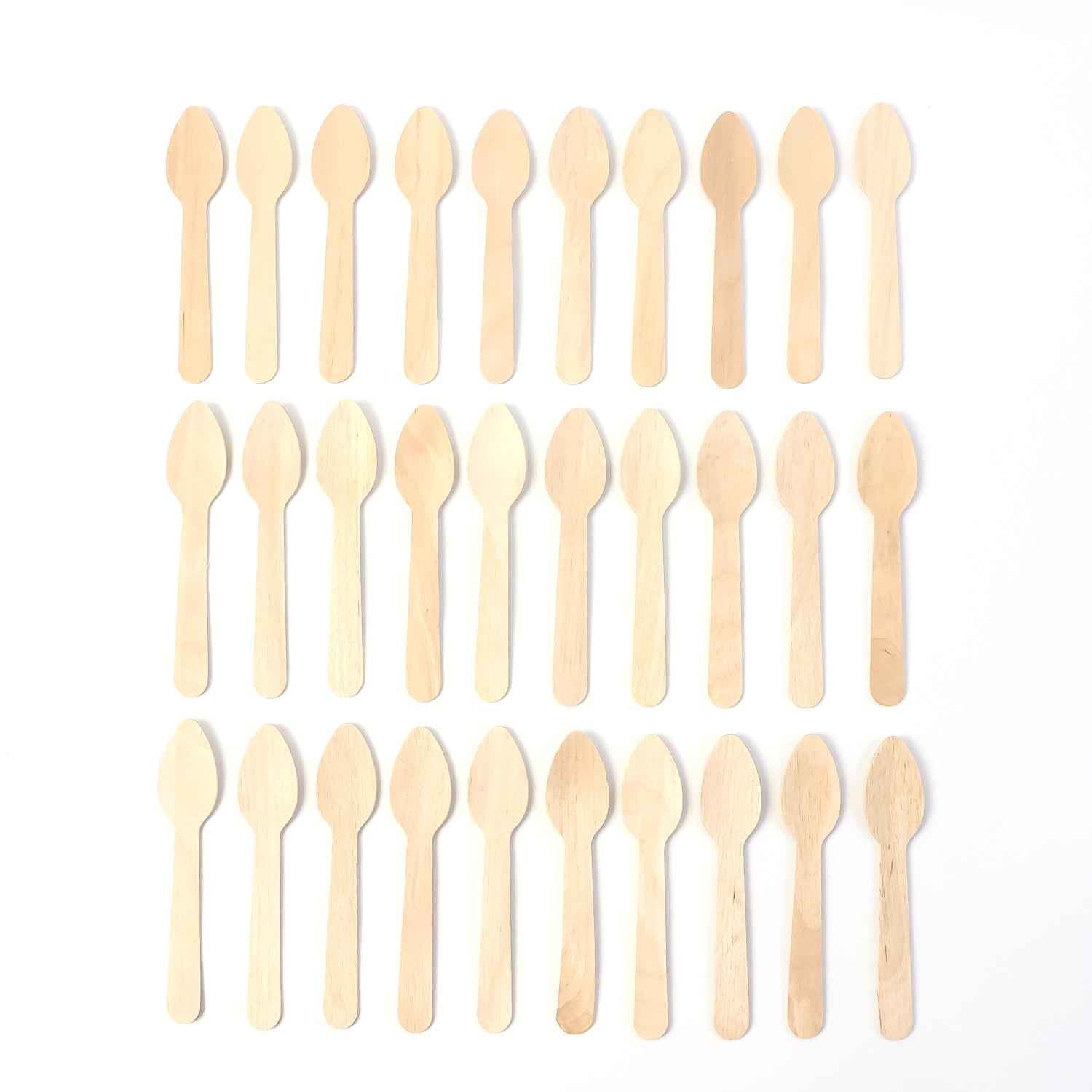 Wooden Tea Spoon 110mm – Eco-Friendly & Sturdy 30 Pcs Pack