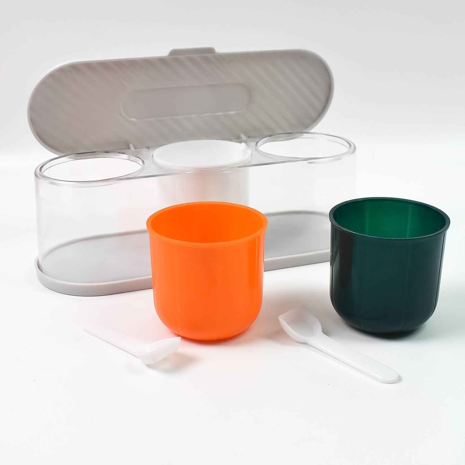 Spice Box – 3-Grid Masala Storage with Spoons | Tidy Table