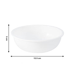 Deep round white plastic bowl ideal for serving and mixing