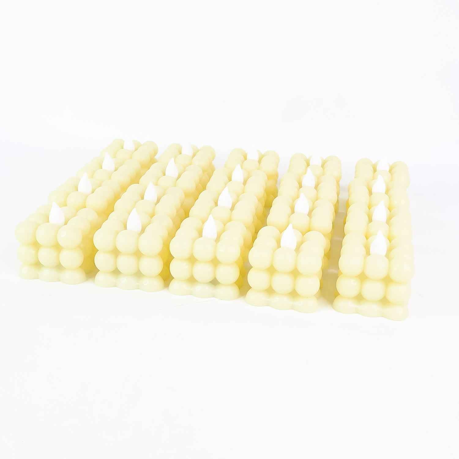 LED Flameless Cube Candles – Set of 24 Decorative Lights