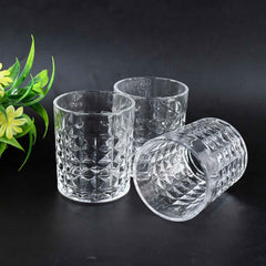 Glass Tumbler Set – Diamond-Cut 6 Pc Elegant Drinking Glasses | Serve Stellar