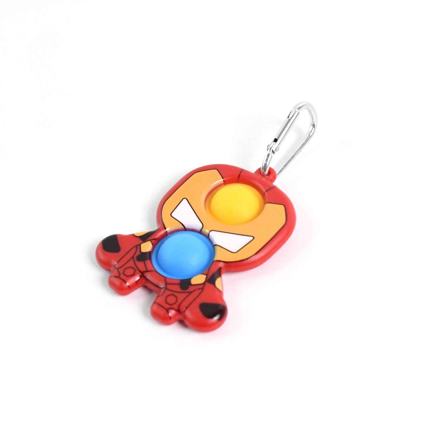 Iron Man Pop It Keychain – Compact Fidget Stress Relief Toy