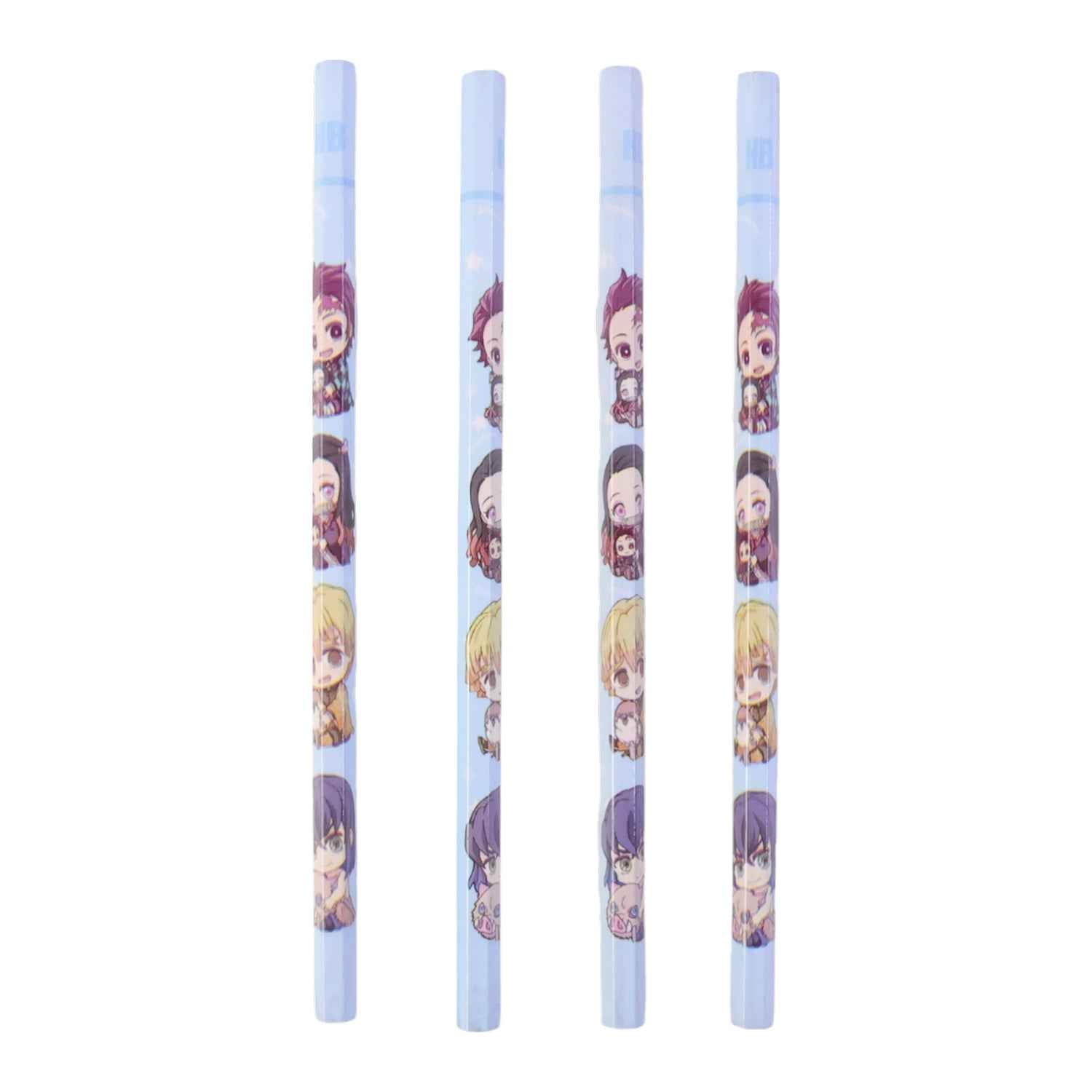 Cartoon Printed Pencil Set – 4 Cute School Writing Pencils