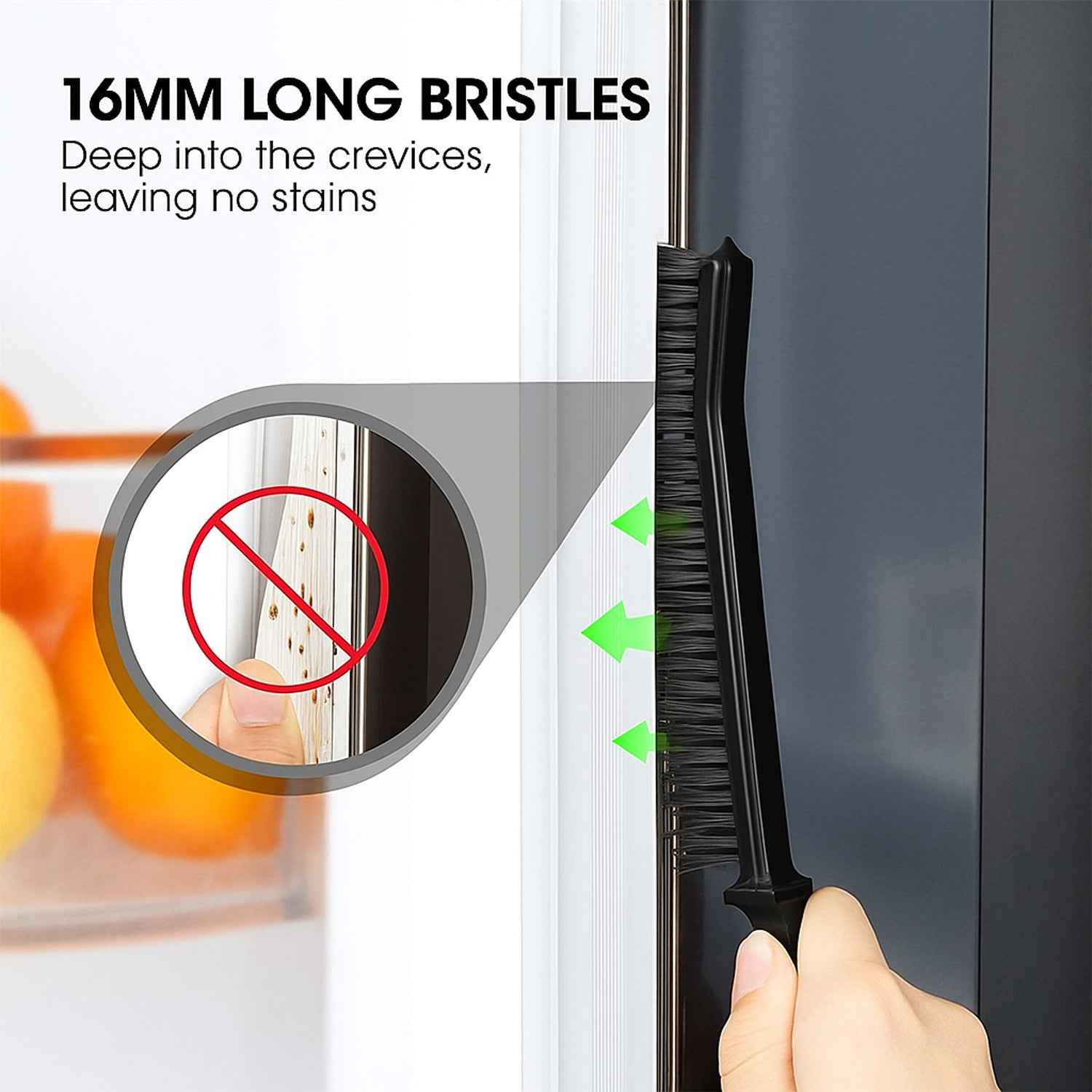 Long Handle Corner Cleaning Brush – Stiff Bristle 2 Pc Set