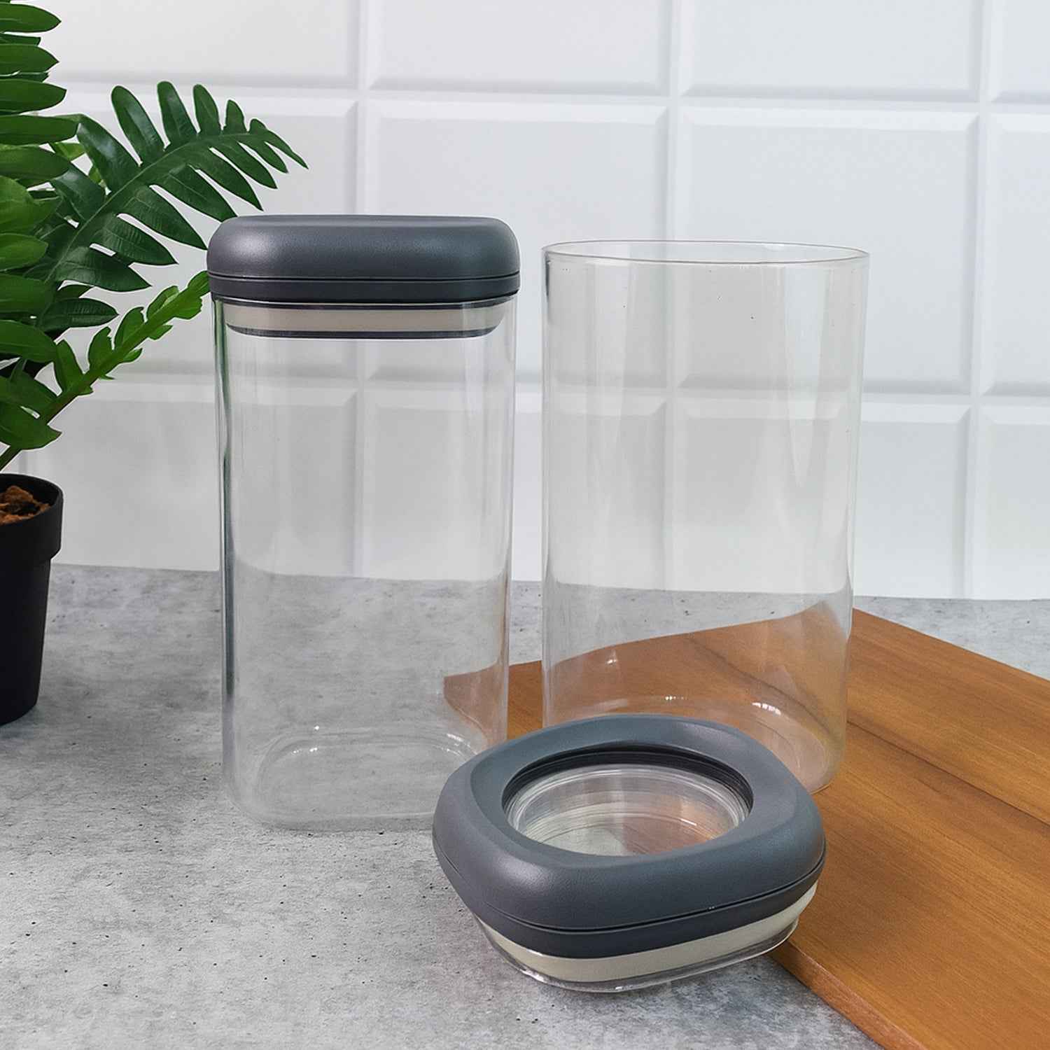 Airtight Kitchen Storage Containers – 2 Pc Set, 1500 ml Each
