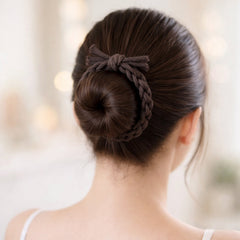Assorted braided elastic hair ties in a set ideal for ponytails, buns, and braids