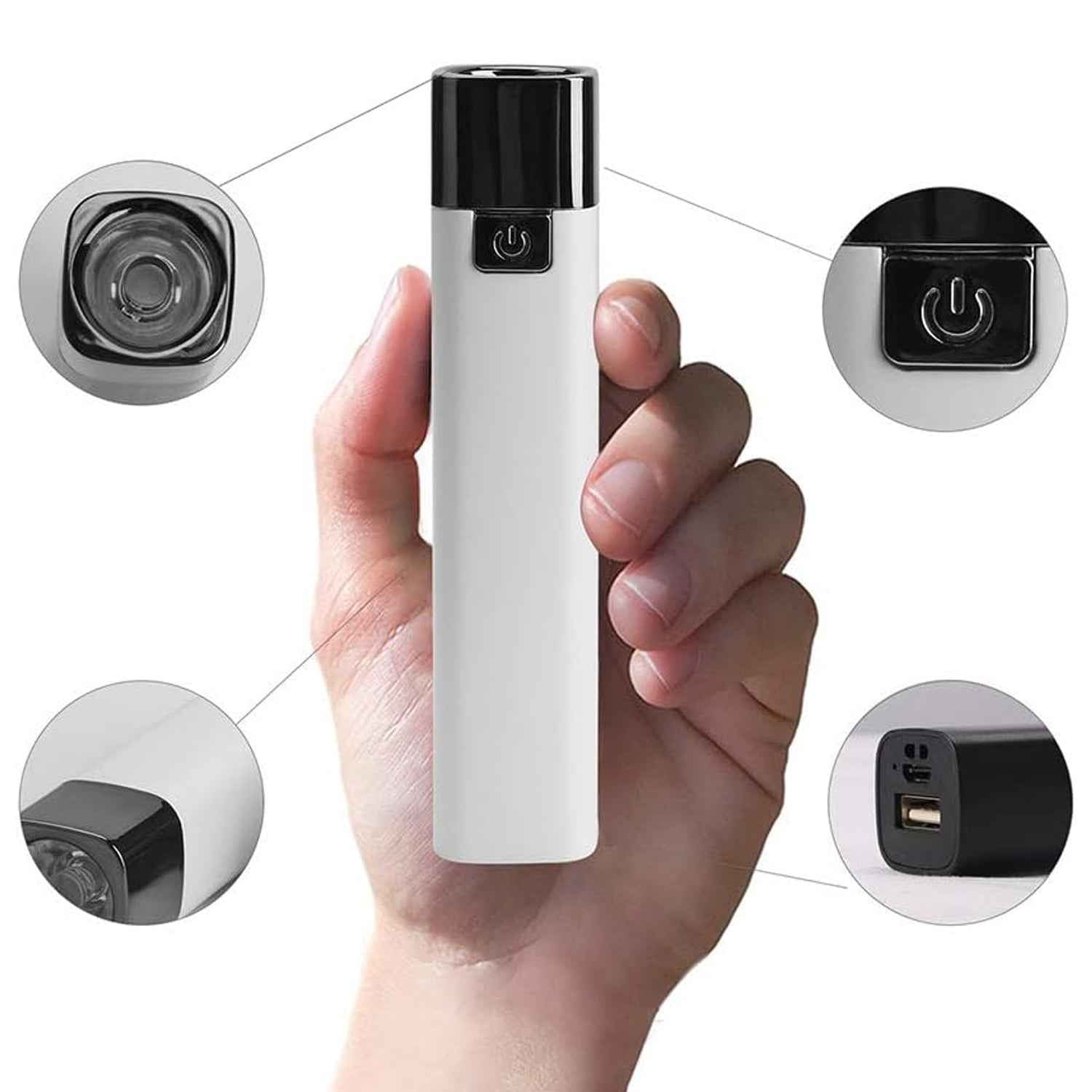 Rechargeable LED Flashlight – Compact USB Touch Control Torch