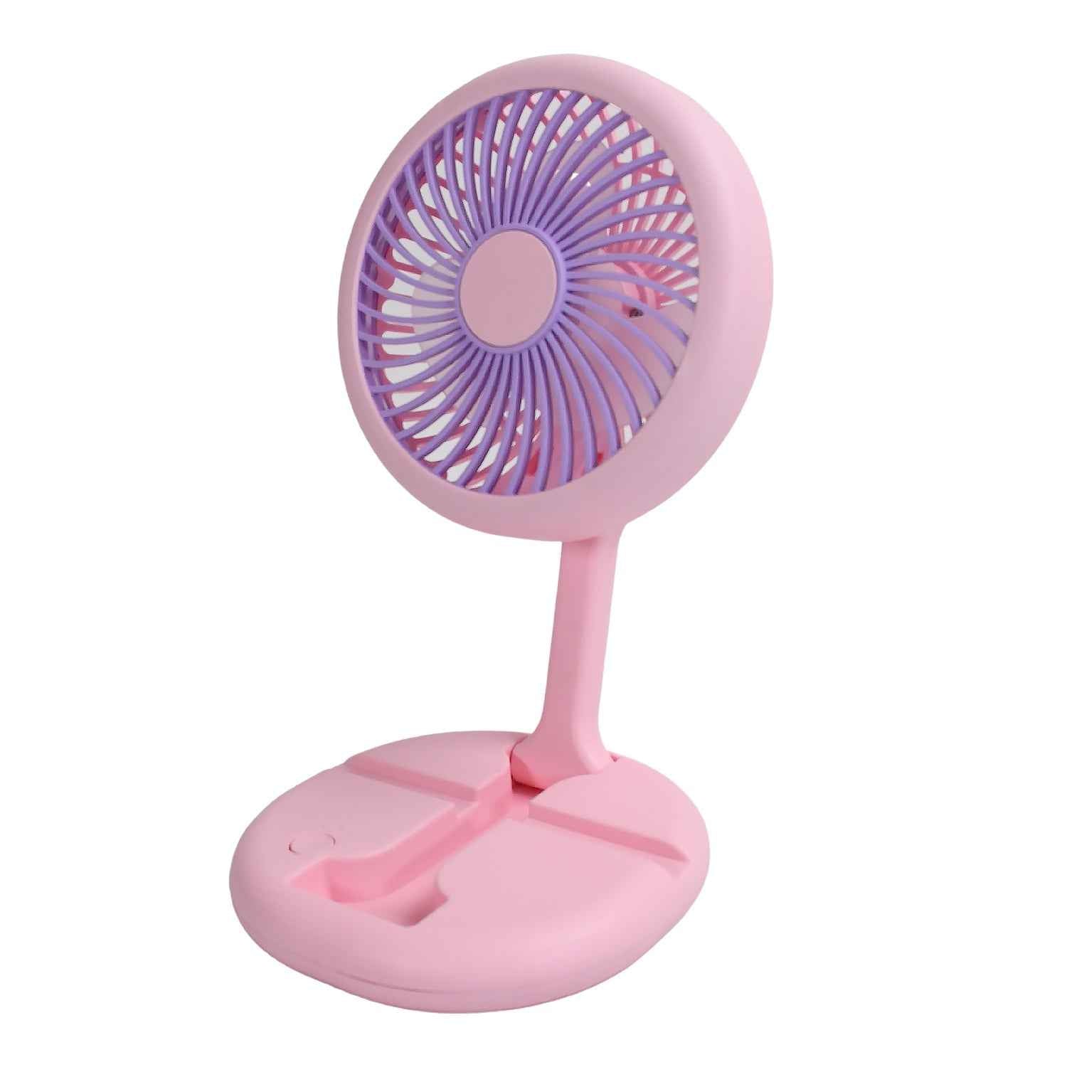 Portable Fan with LED Light – USB Rechargeable & Foldable | FitFuzion