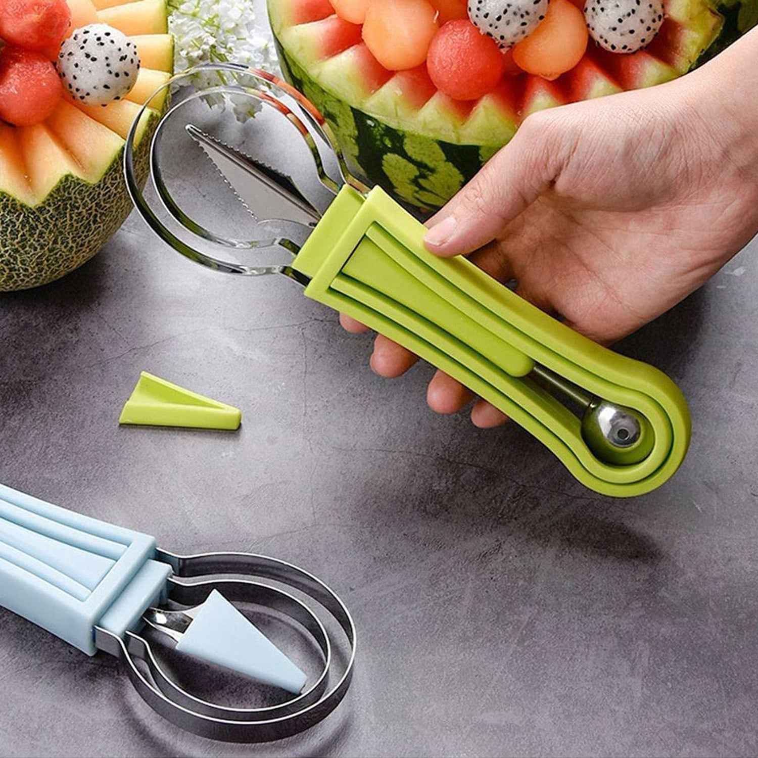 Fruit Baller & Scooper Set – 4-in-1 Stainless Steel | ChefAura