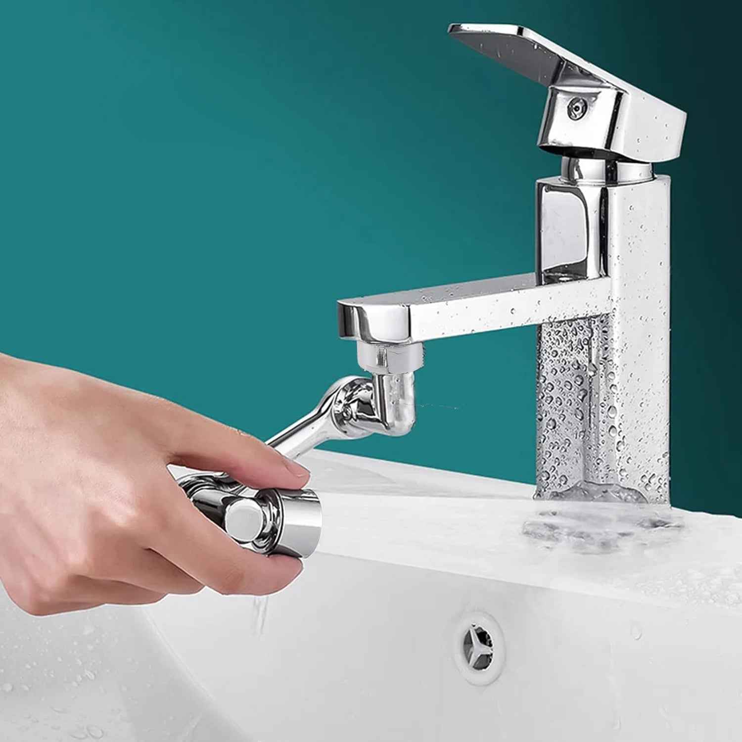 Universal Faucet Extension – Splash-Proof, 360° Rotatable Nozzle