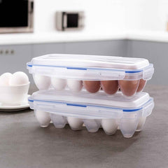 Egg Storage Box – 12-Grid Airtight Refrigerator Organizer
