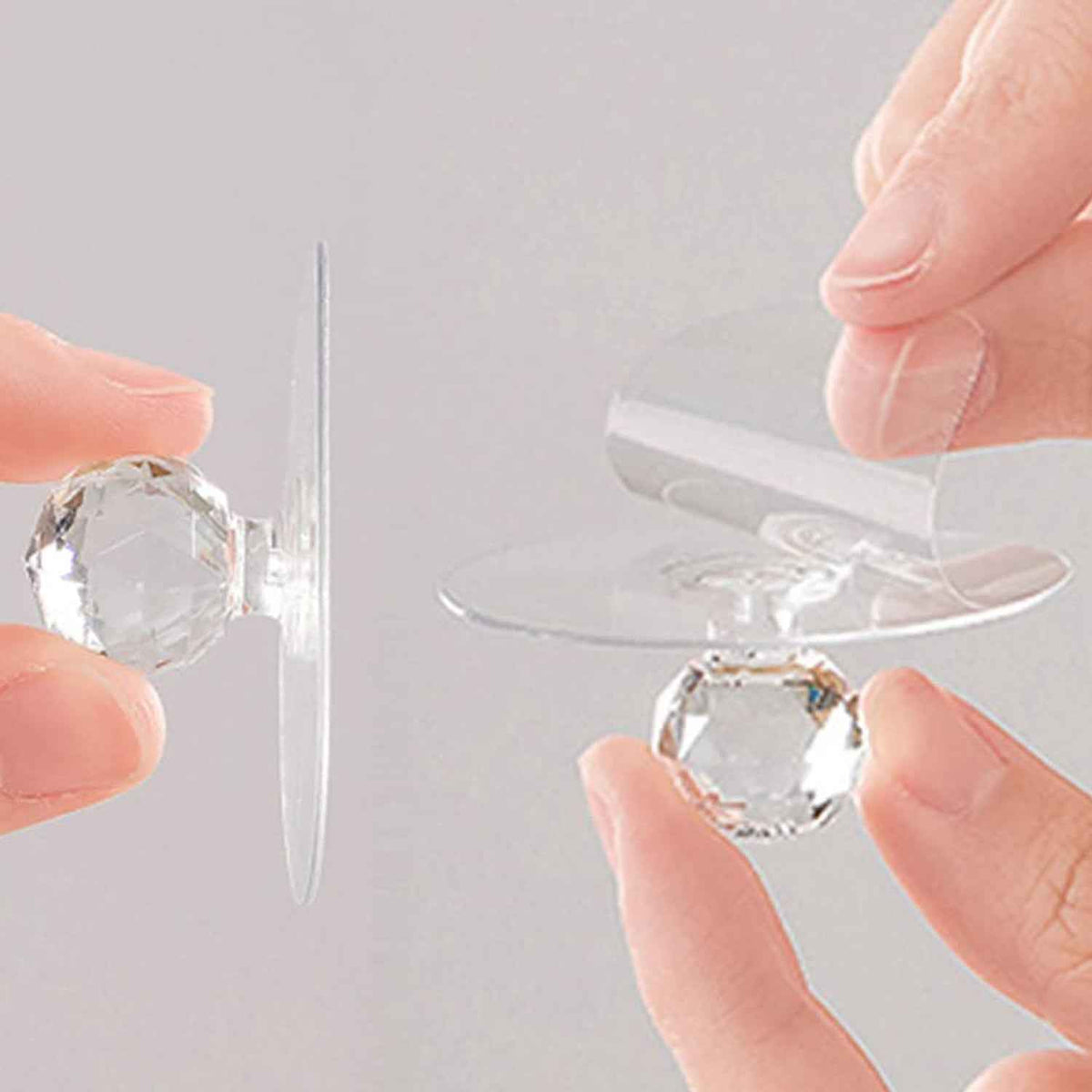 Crystal Cabinet Knob – Self-Adhesive Diamond Design | GlimmerHome