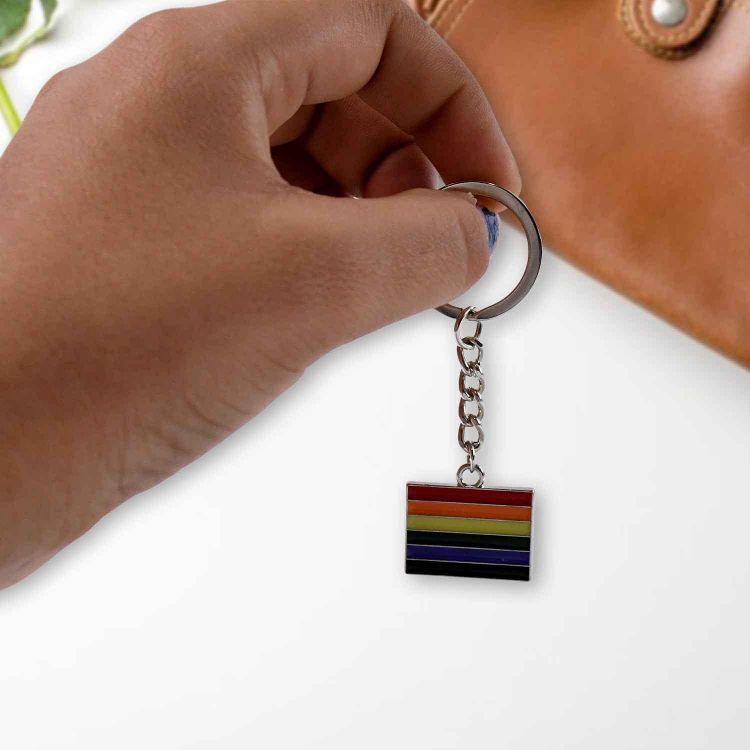 Rainbow Metal Keyring – Stylish & Durable Accessory