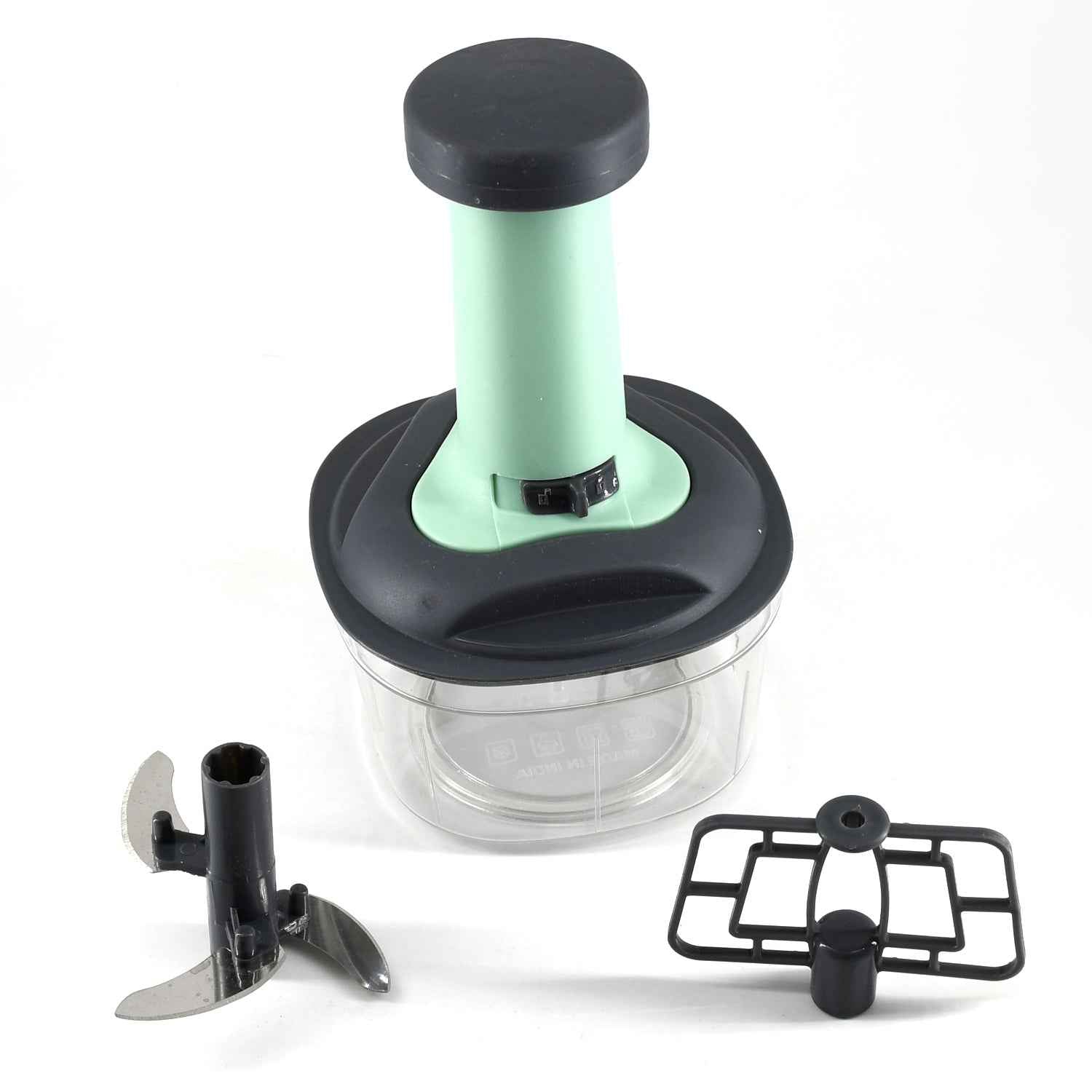 Manual Food Chopper – 3-Blade Hand Push Vegetable Cutter | Quickslice