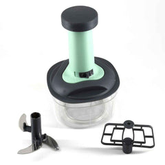 Manual Food Chopper – 3-Blade Hand Push Vegetable Cutter | Quickslice