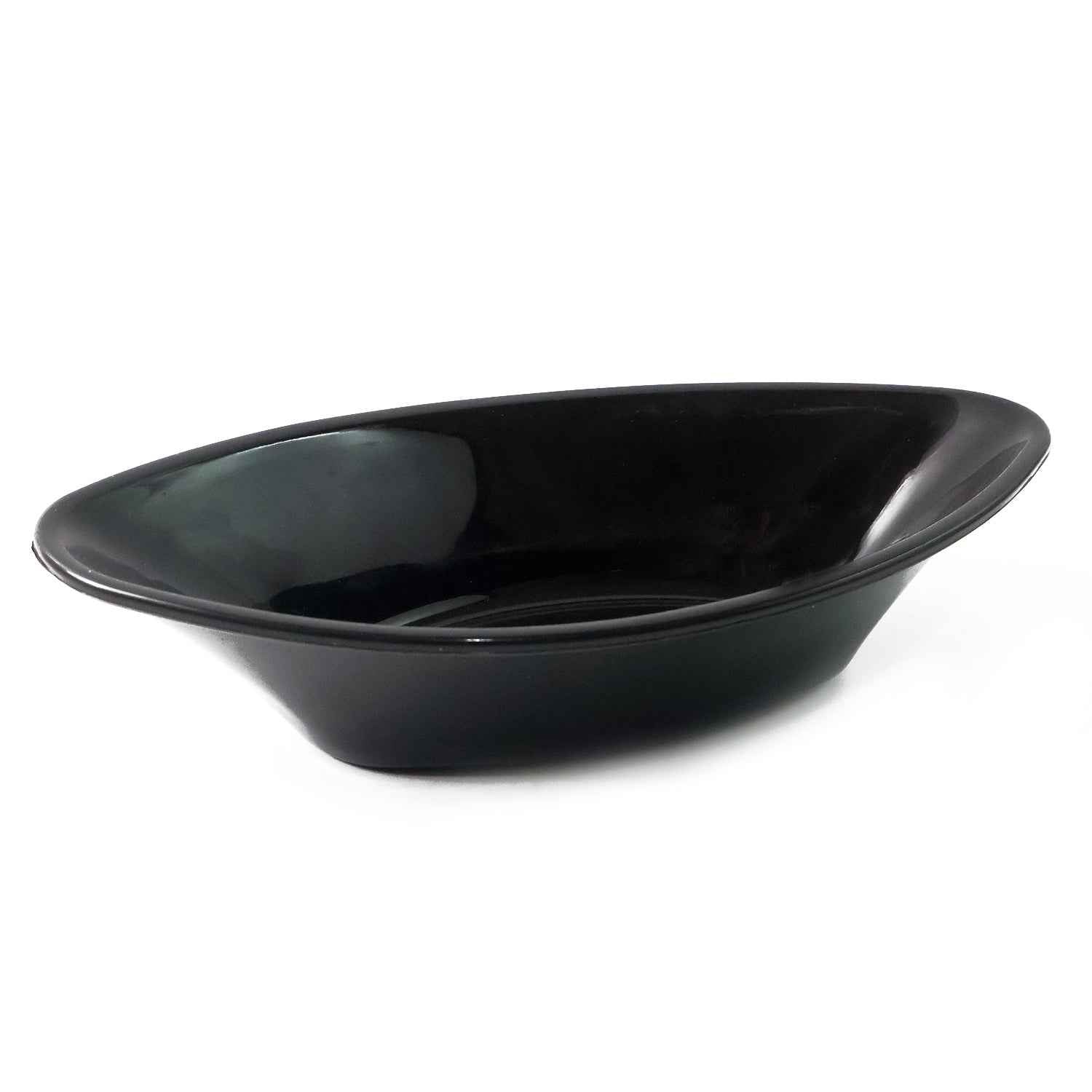 Black Plastic Marin Serving Bowl – Oval Deep and Durable