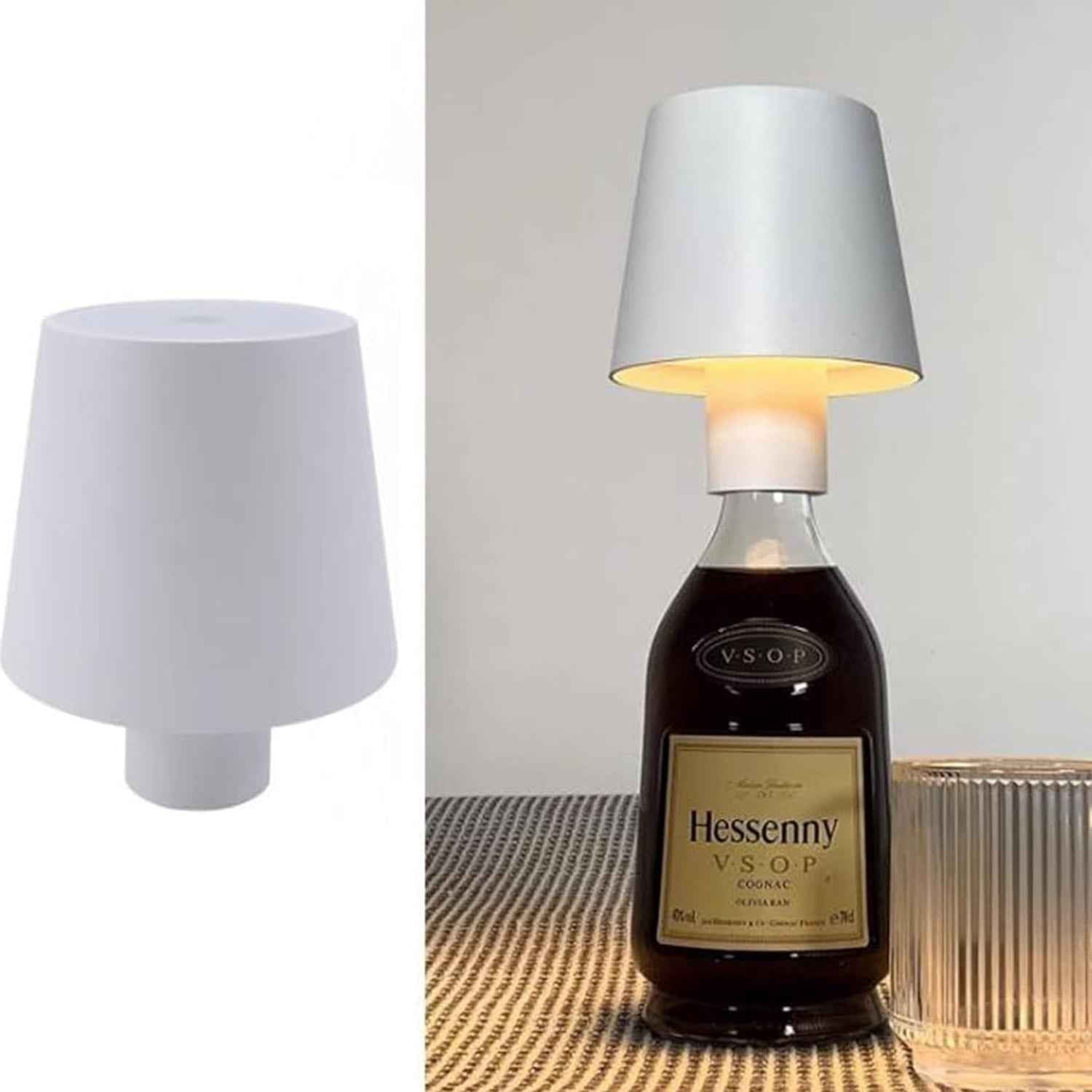 LED Bottle Lamp – USB Rechargeable, 3-Color Dimmable | Styleva