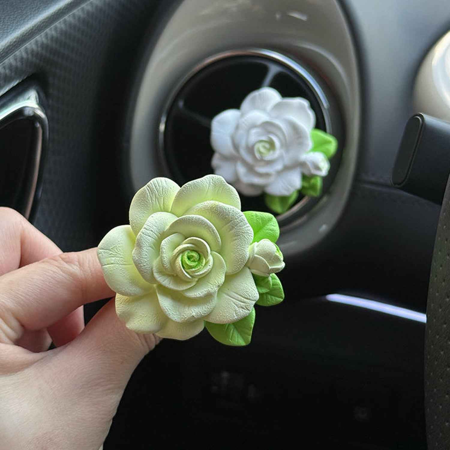 Rose Flower Car Air Freshener Clip – Stylish Floral Scent