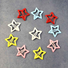 Metal Star Hair Clips – Set of 10 Colorful Barrettes for All Ages