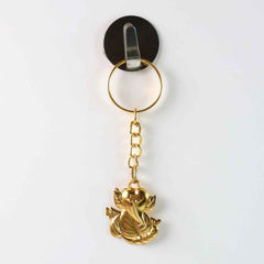 Ganesh Keychain – Durable Golden Leaf Design Accessory