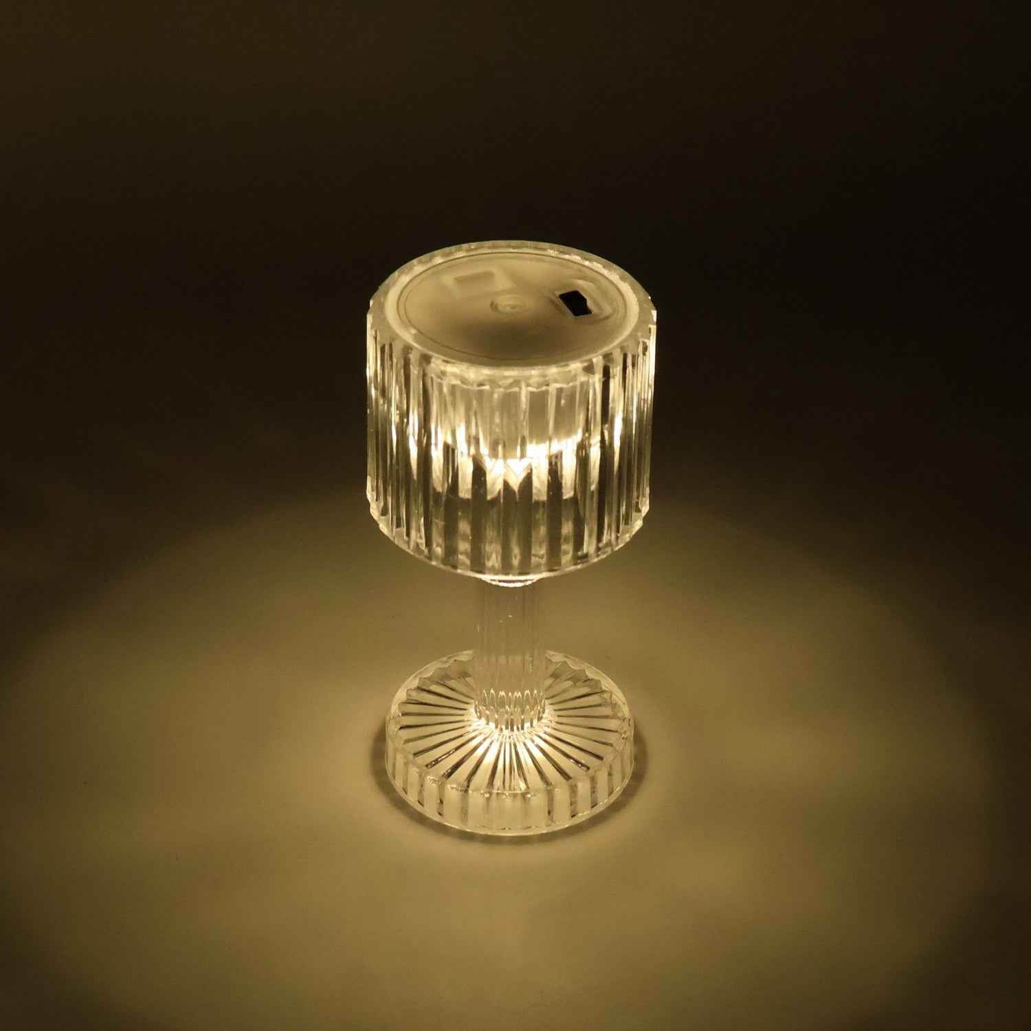 LED Crystal-Effect Table Lamps – Set of 4 Elegant Mini Lights