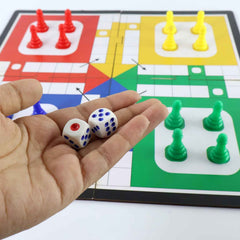 Pocket Ludo Game – Foldable Travel Board Set for Kids & Family