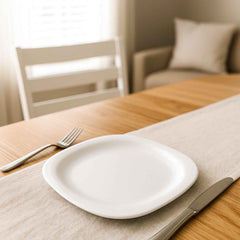 Square Plastic Dinner Plate – 20 cm Durable & Easy Clean