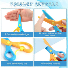Child-Safe Plastic Safety Scissors – Rounded Tips for Kids' Crafts