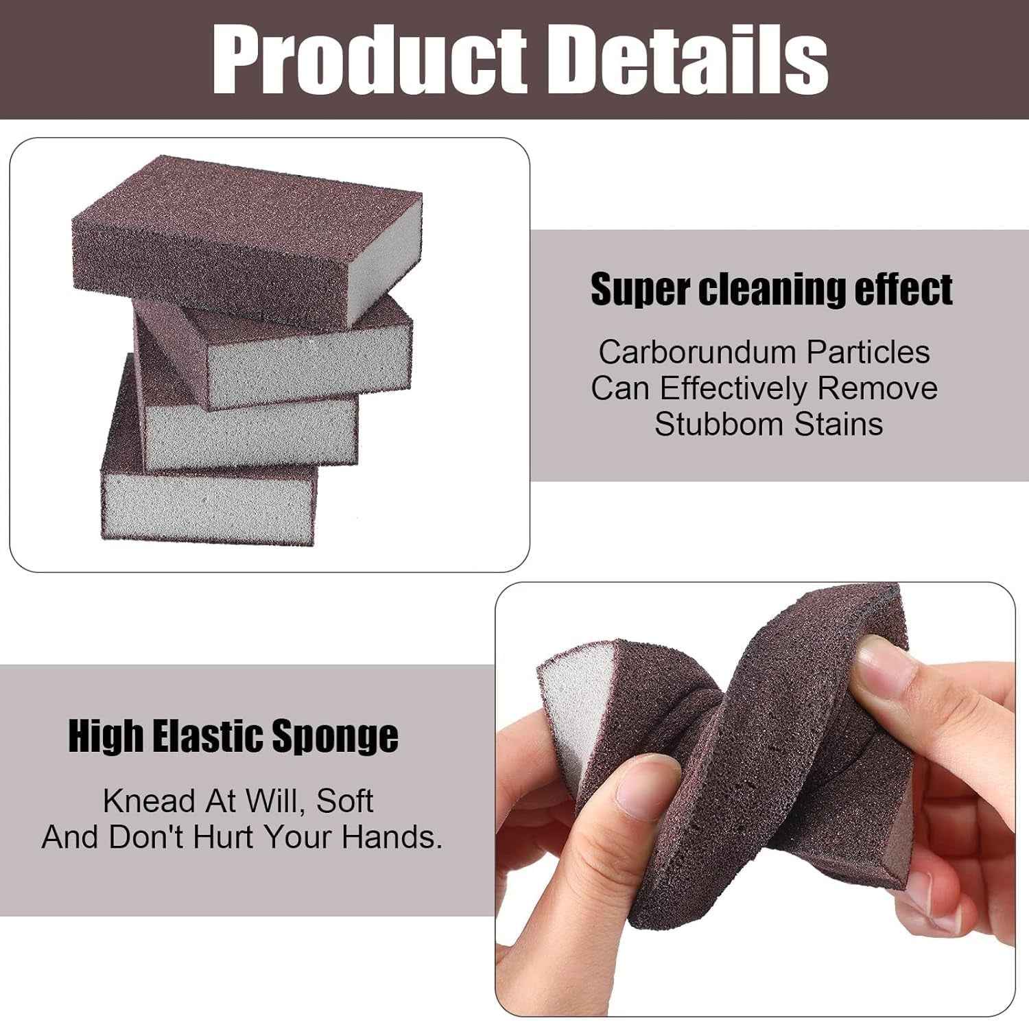 Kitchen Cleaning Sponge Scrub Block – Compact & Durable 7x7 cm