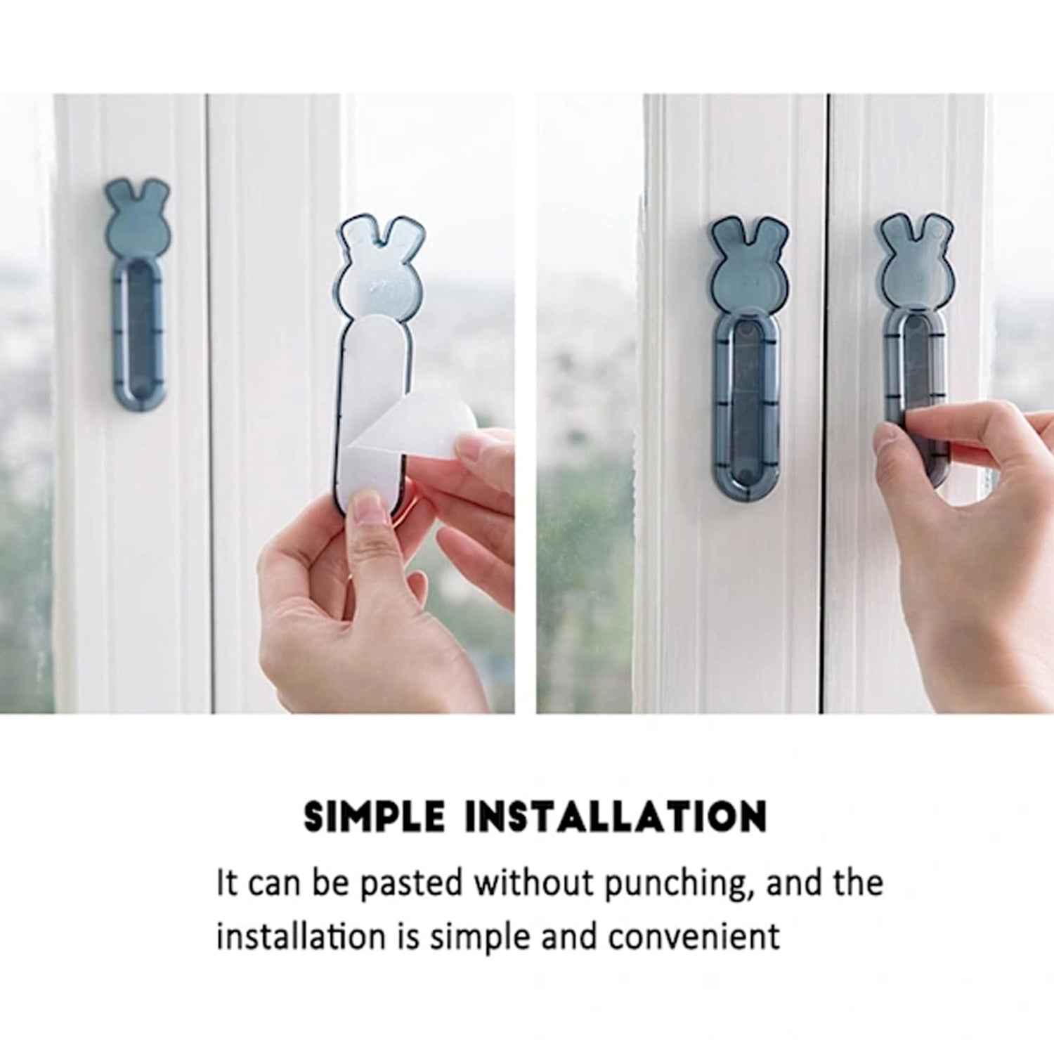 Push Pull Helper Door Handles – Easy Self-Stick Installation, 2 Pack