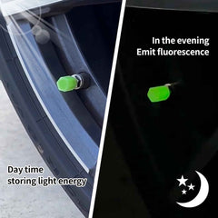 Luminous Glow Tyre Valve Caps 100 Pcs Set – Durable ABS | Velvet Wheels