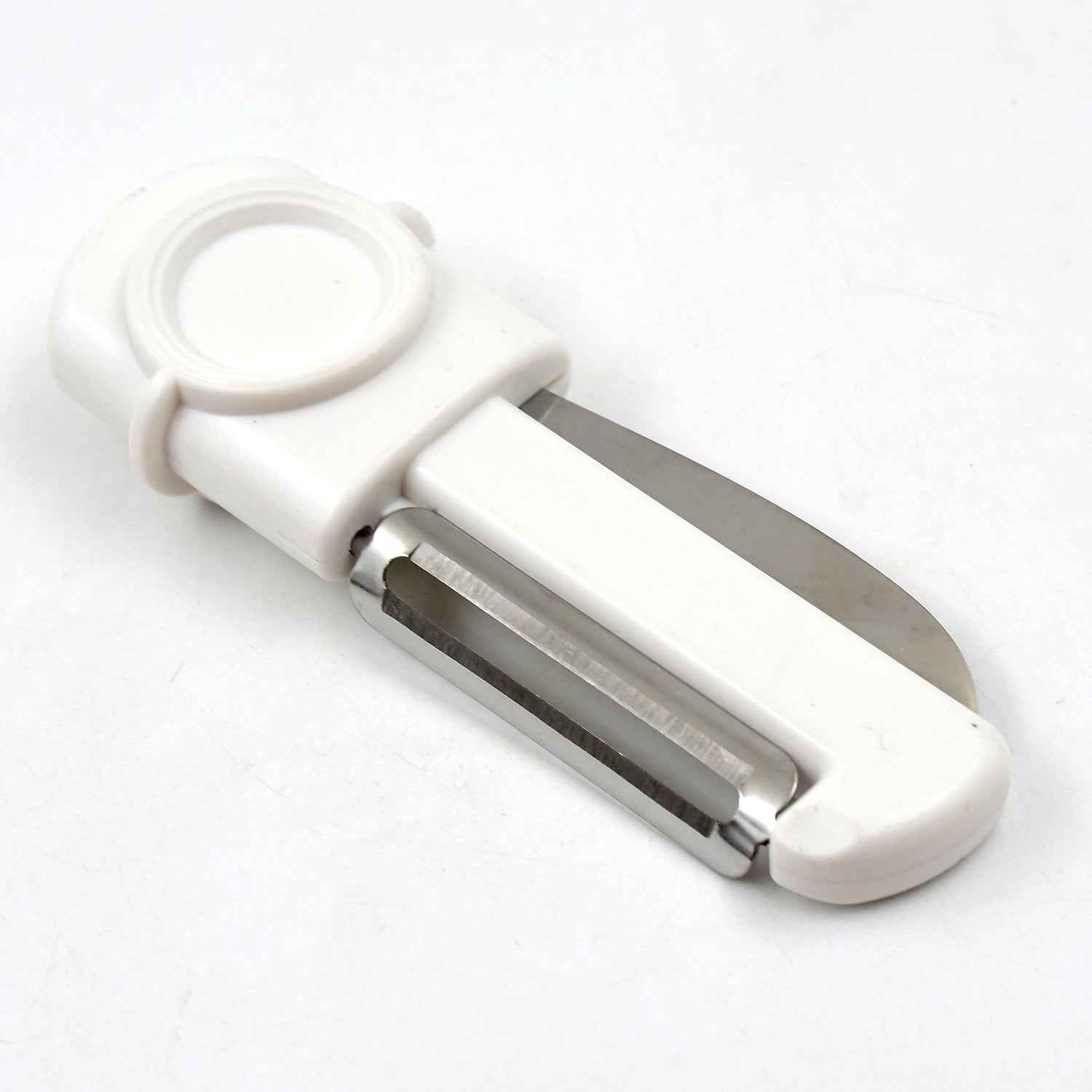2-in-1 Knife Peeler – Stainless Steel & Portable | Quickslice