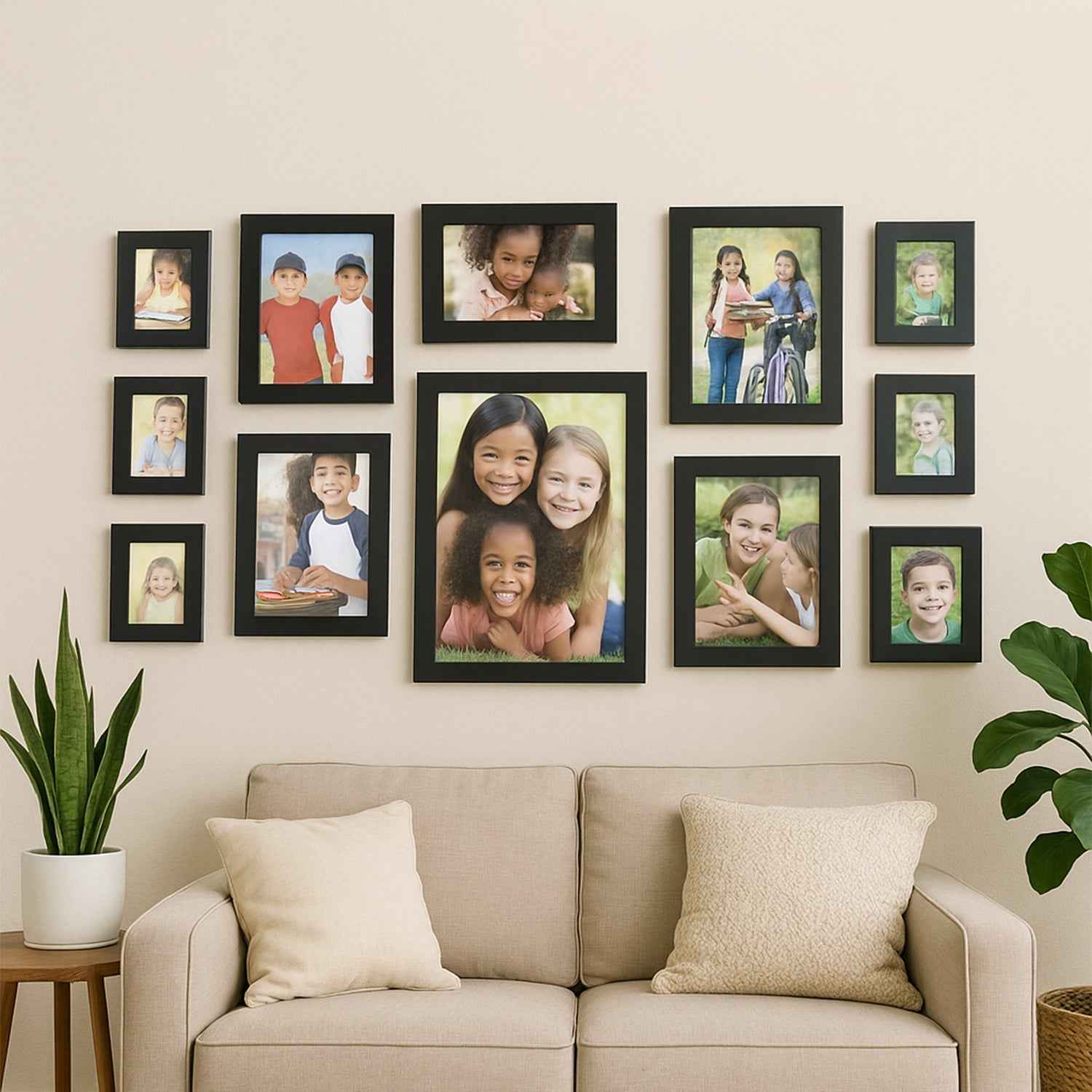 Black Photo Frame Set – Premium 12-Piece Wall Gallery
