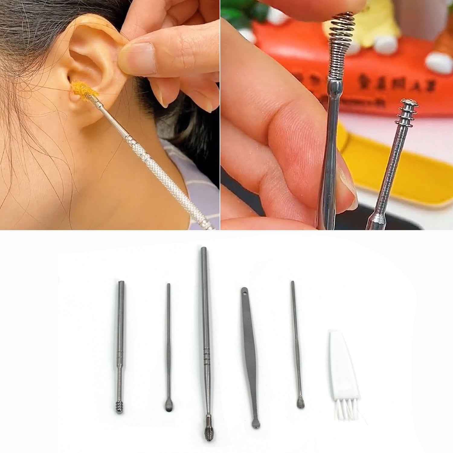Earwax Removal Kit – 6-Piece Stainless Steel Set | XcelSafe
