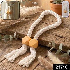 Magnetic Curtain Tieback – Elegant Braided Rope & Easy Hold