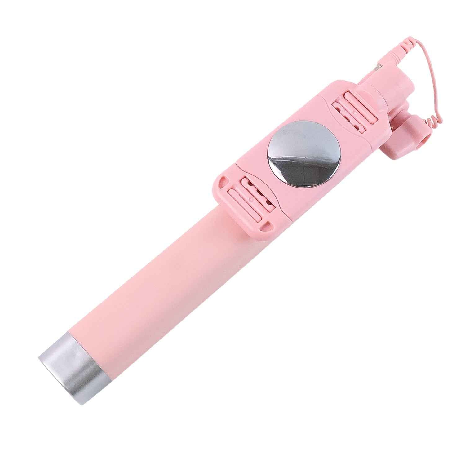 Wired Selfie Stick with Rearview Mirror – Extended 78 cm Reach