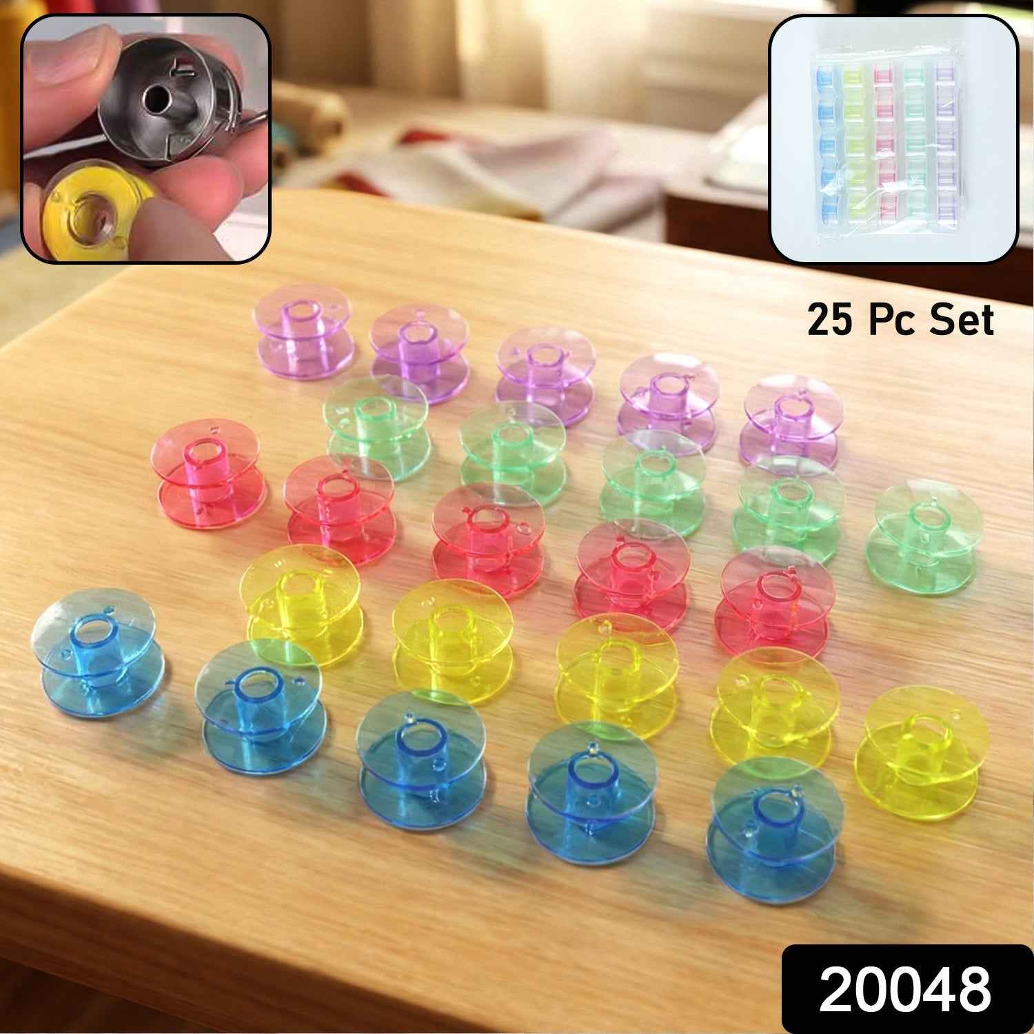 Sewing Machine Bobbin Set – 25 Piece Doris Roller Collection