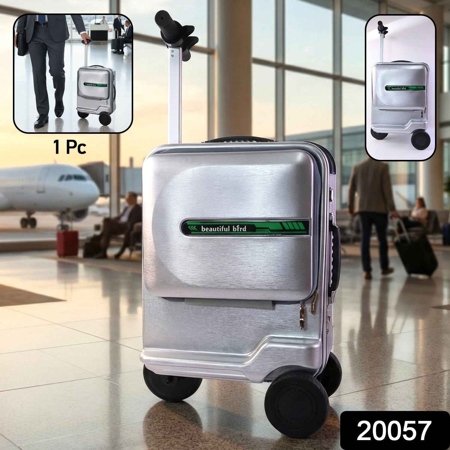 Ride-On Scooter Travel Trolley Bag – Compact & Hard Shell Protection