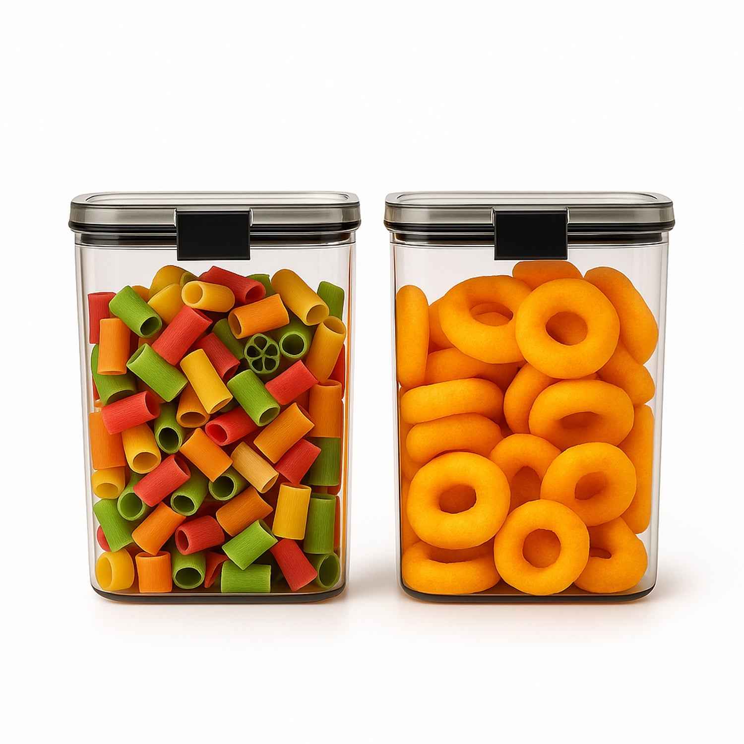1200 ML Airtight Food Storage Container Set – 2 Piece Durable Plastic