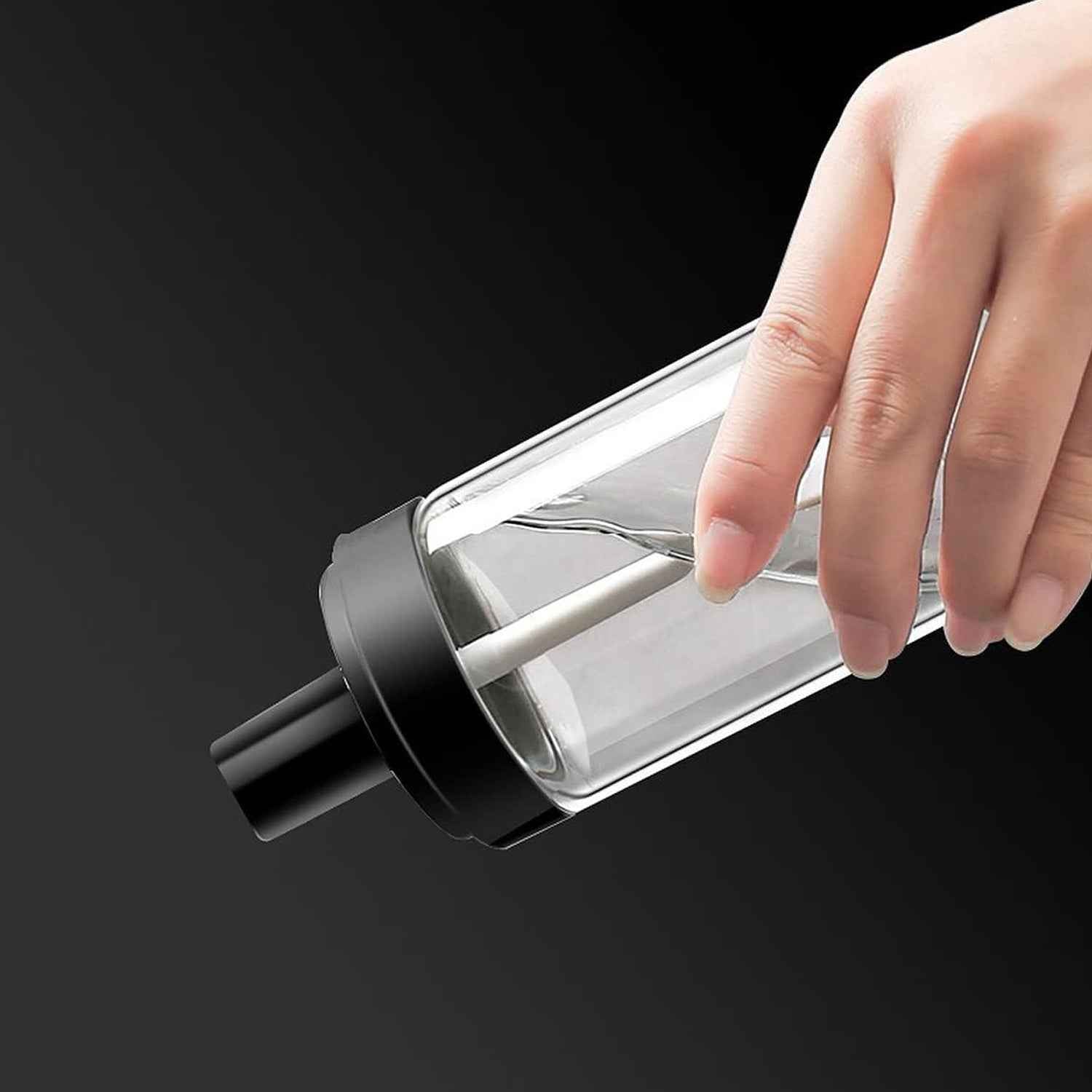 Glass Spice Jar – Attached Spoon & Leakproof Lid | Tidy Table