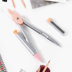 Precision Geometry Compass Set – 4-in-1 with Case & Leads