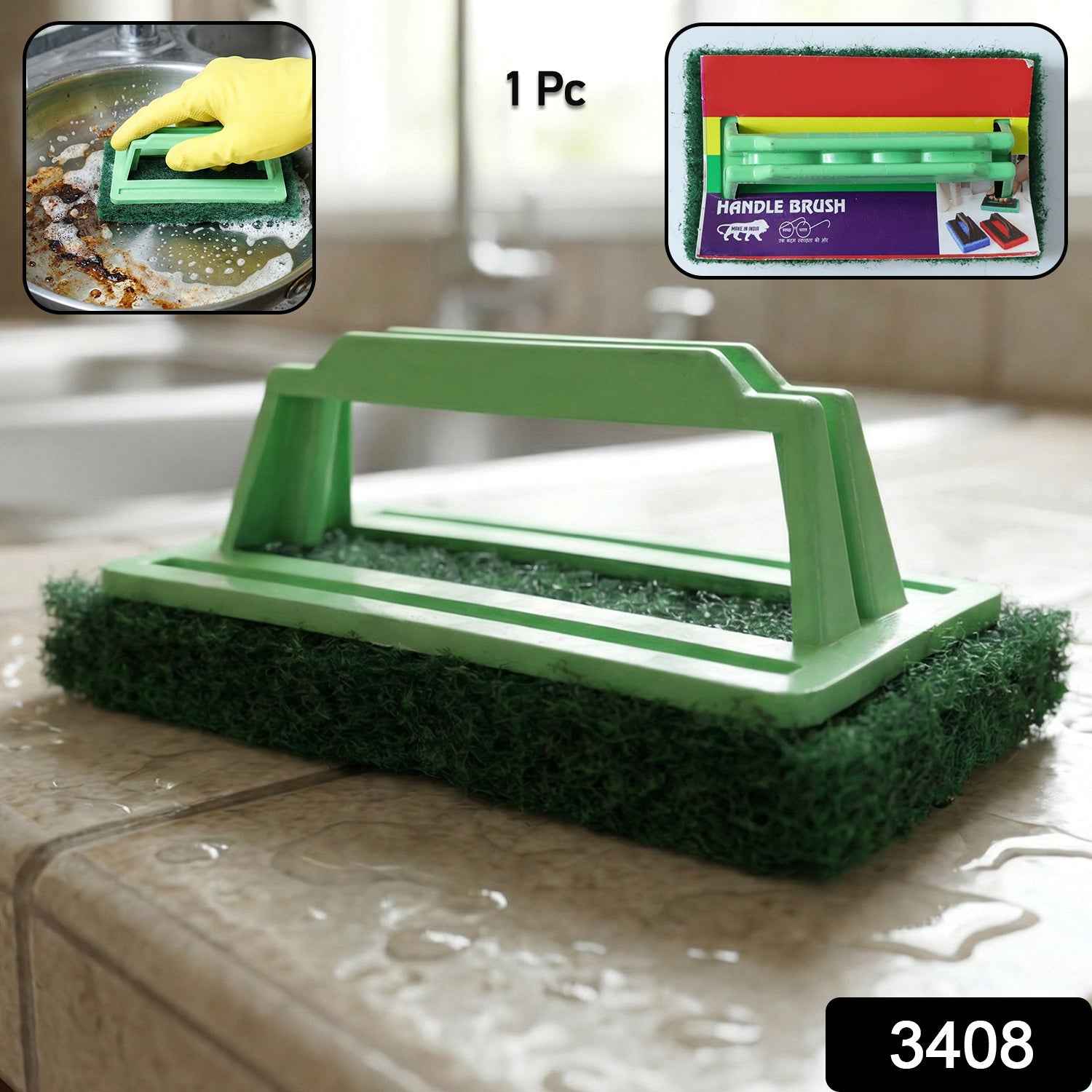 Tile Cleaning Scrubber Brush – Tough Stain Removal | Velvet Wipe
