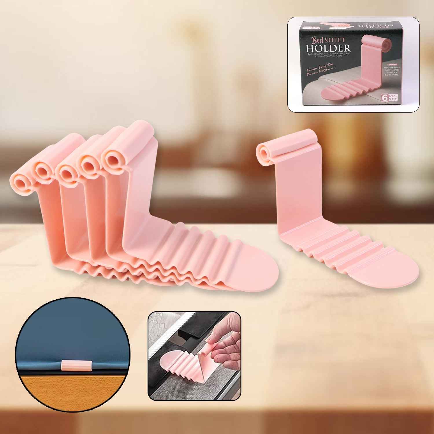 Bed Sheet Holder Clips – 6 Strong Universal Anti-Slip Clips