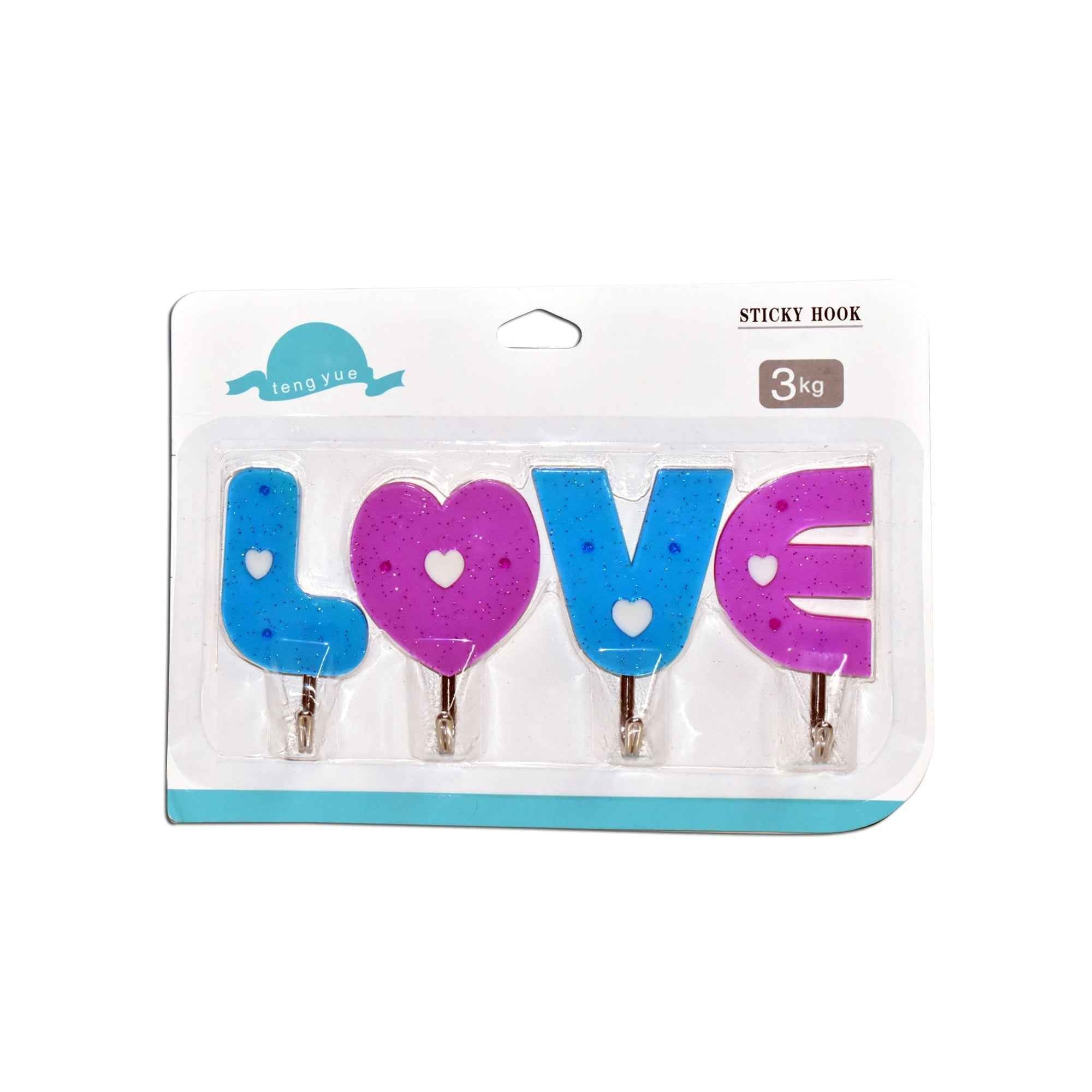 Self Adhesive Hooks – Love Shape Wall Organizers for Home | Indo Glow