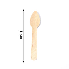 Crafted wooden disposable tasting spoon 110mm for eco-friendly events