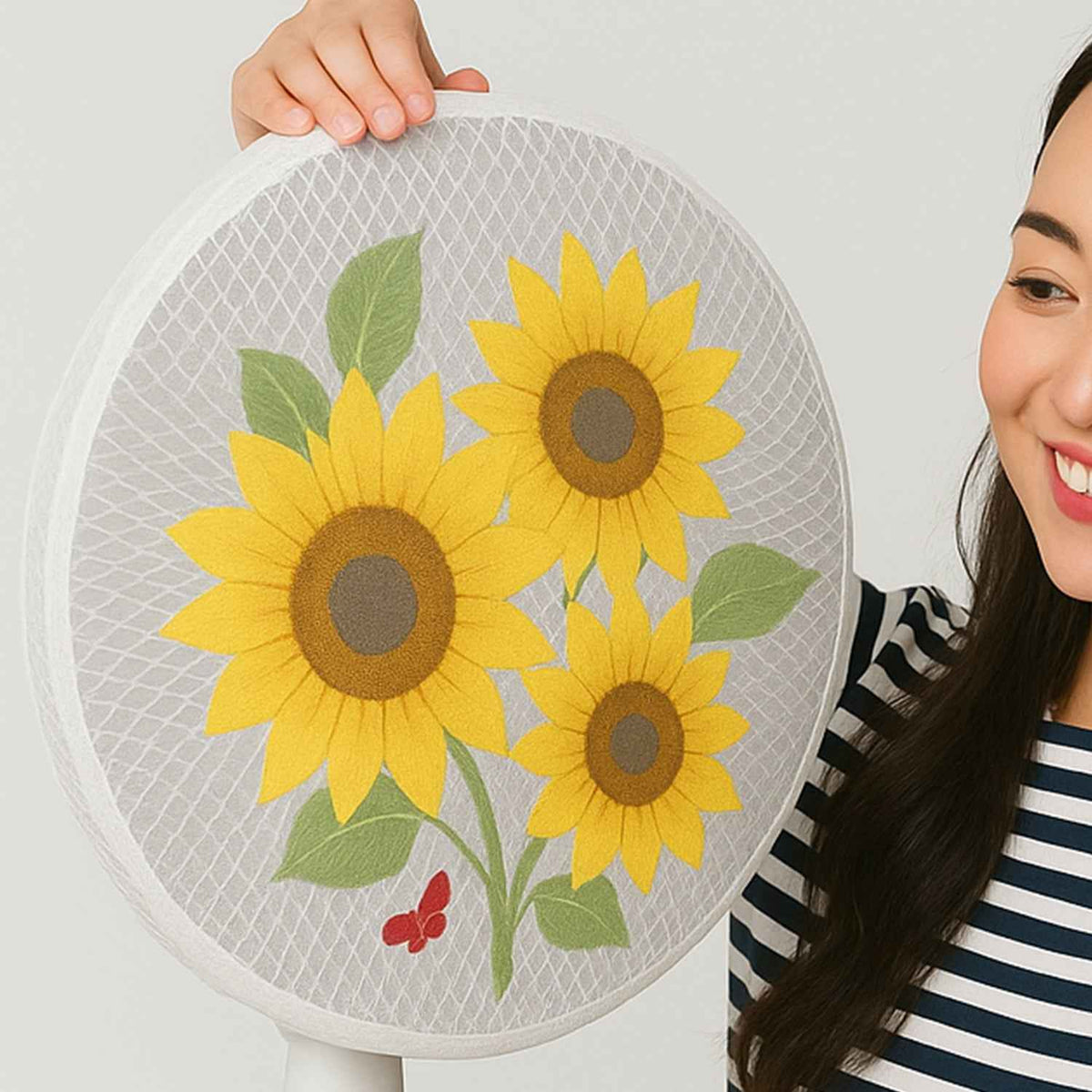 Sunflower Mesh Fan Cover – Dust Protection & Stylish Fit