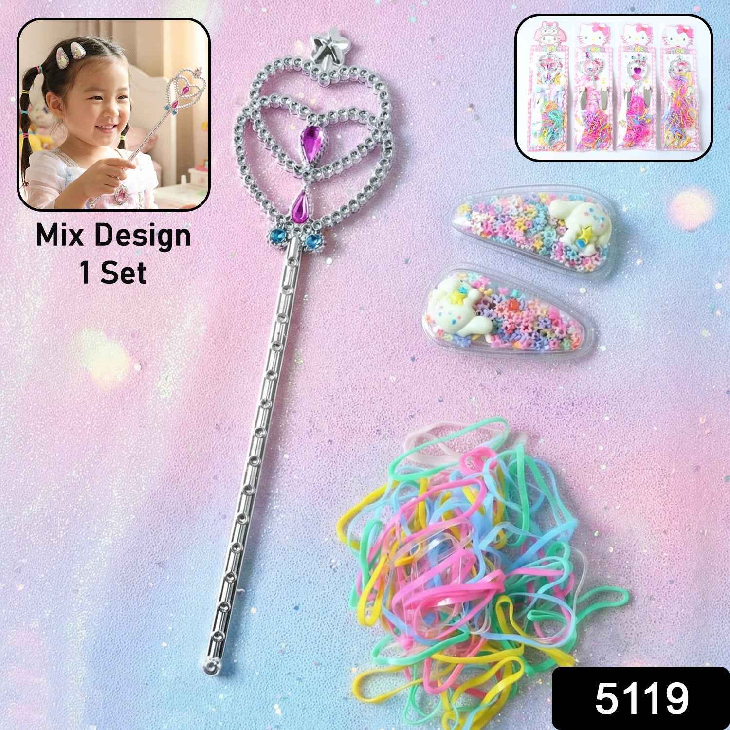 Girls Hair Accessories Kit – Colourful Styling & Play Set